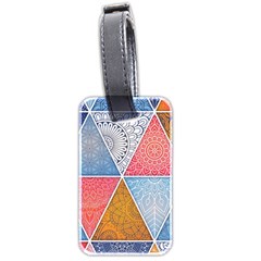 Texture With Triangles Luggage Tag (two Sides) by nateshop