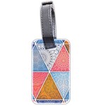 Texture With Triangles Luggage Tag (two sides) Back