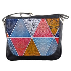 Texture With Triangles Messenger Bag by nateshop