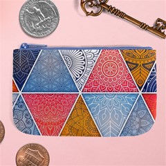 Texture With Triangles Large Coin Purse by nateshop