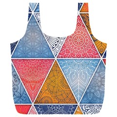 Texture With Triangles Full Print Recycle Bag (xxl) by nateshop