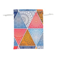 Texture With Triangles Lightweight Drawstring Pouch (l) by nateshop