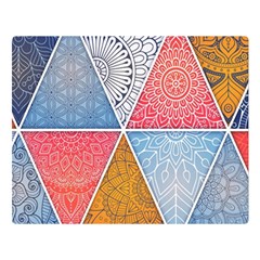 Texture With Triangles Premium Plush Fleece Blanket (large) by nateshop