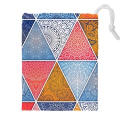 Texture With Triangles Drawstring Pouch (5xl) by nateshop