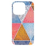 Texture With Triangles iPhone 14 Pro Black UV Print Case Front