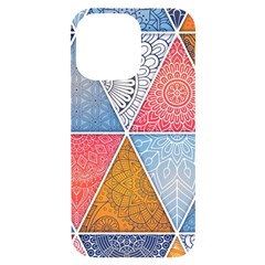 Texture With Triangles Iphone 14 Pro Max Black Uv Print Case by nateshop