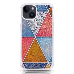 Texture With Triangles Iphone 14 Tpu Uv Print Case by nateshop