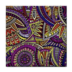 Violet Paisley Background, Paisley Patterns, Floral Patterns Tile Coaster by nateshop