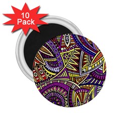 Violet Paisley Background, Paisley Patterns, Floral Patterns 2 25  Magnets (10 Pack)  by nateshop