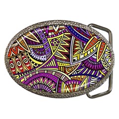 Violet Paisley Background, Paisley Patterns, Floral Patterns Belt Buckles by nateshop