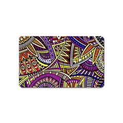 Violet Paisley Background, Paisley Patterns, Floral Patterns Magnet (name Card) by nateshop