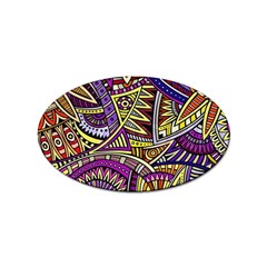 Violet Paisley Background, Paisley Patterns, Floral Patterns Sticker Oval (10 Pack) by nateshop