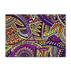 Violet Paisley Background, Paisley Patterns, Floral Patterns Sticker A4 (10 Pack) by nateshop