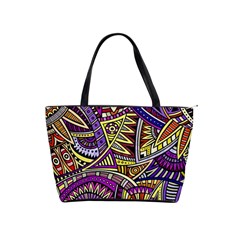 Violet Paisley Background, Paisley Patterns, Floral Patterns Classic Shoulder Handbag by nateshop