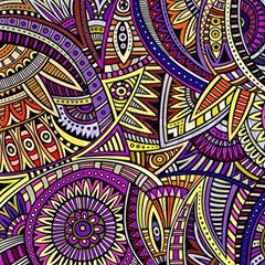 Violet Paisley Background, Paisley Patterns, Floral Patterns Play Mat (rectangle) by nateshop