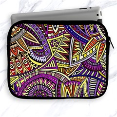 Violet Paisley Background, Paisley Patterns, Floral Patterns Apple Ipad 2/3/4 Zipper Cases by nateshop