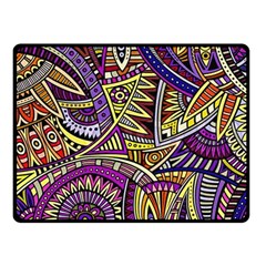 Violet Paisley Background, Paisley Patterns, Floral Patterns Two Sides Fleece Blanket (small) by nateshop