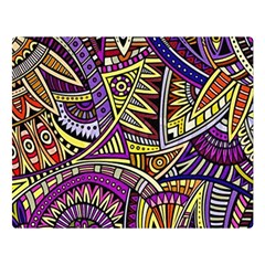 Violet Paisley Background, Paisley Patterns, Floral Patterns Two Sides Premium Plush Fleece Blanket (large)