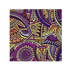 Violet Paisley Background, Paisley Patterns, Floral Patterns Square Satin Scarf (30  X 30 )