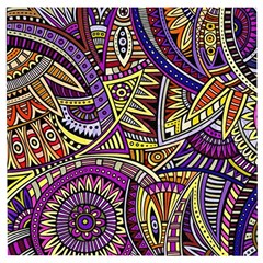 Violet Paisley Background, Paisley Patterns, Floral Patterns Wooden Puzzle Square by nateshop