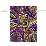 Violet Paisley Background, Paisley Patterns, Floral Patterns Lightweight Drawstring Pouch (XL) Front