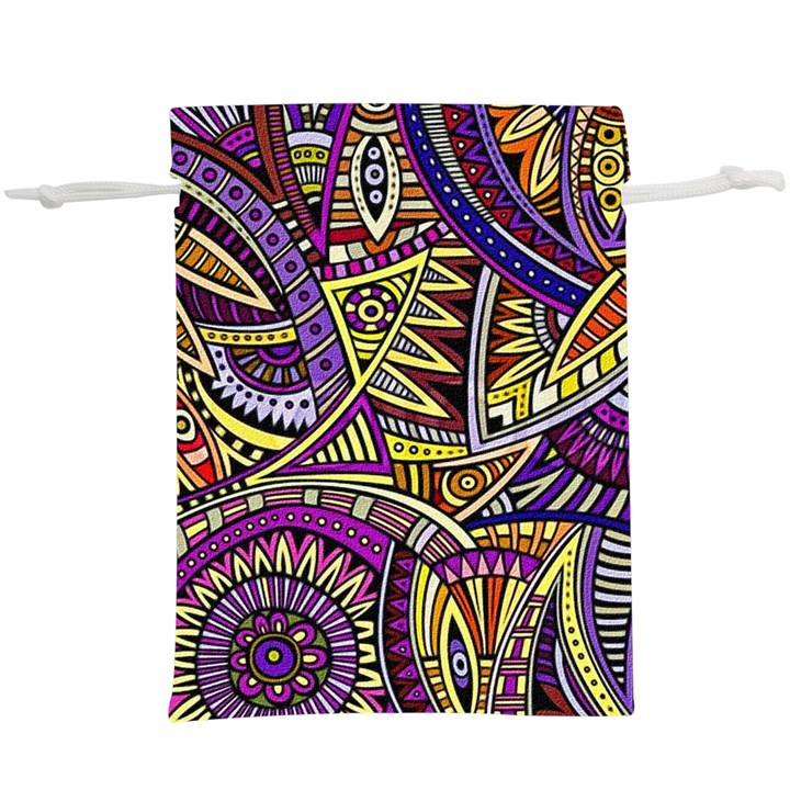 Violet Paisley Background, Paisley Patterns, Floral Patterns Lightweight Drawstring Pouch (XL)