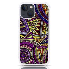 Violet Paisley Background, Paisley Patterns, Floral Patterns Iphone 13 Mini Tpu Uv Print Case by nateshop