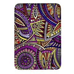 Violet Paisley Background, Paisley Patterns, Floral Patterns Rectangular Glass Fridge Magnet (4 Pack) by nateshop