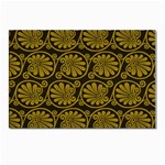 Yellow Floral Pattern Floral Greek Ornaments Postcard 4 x 6  (Pkg of 10) Front