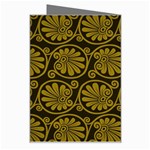 Yellow Floral Pattern Floral Greek Ornaments Greeting Card Right