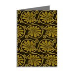 Yellow Floral Pattern Floral Greek Ornaments Mini Greeting Cards (Pkg of 8) Right