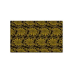 Yellow Floral Pattern Floral Greek Ornaments Sticker Rectangular (10 Pack) by nateshop