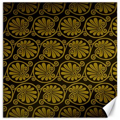 Yellow Floral Pattern Floral Greek Ornaments Canvas 12  X 12 