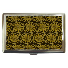 Yellow Floral Pattern Floral Greek Ornaments Cigarette Money Case by nateshop