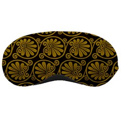 Yellow Floral Pattern Floral Greek Ornaments Sleep Mask by nateshop