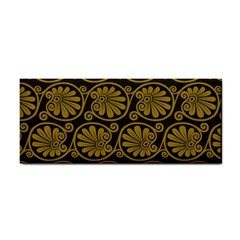 Yellow Floral Pattern Floral Greek Ornaments Hand Towel by nateshop