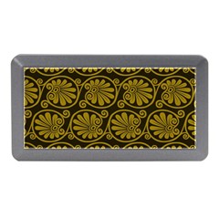 Yellow Floral Pattern Floral Greek Ornaments Memory Card Reader (mini) by nateshop