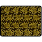 Yellow Floral Pattern Floral Greek Ornaments Two Sides Fleece Blanket (Large) 80 x60  Blanket Back