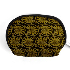 Yellow Floral Pattern Floral Greek Ornaments Accessory Pouch (medium) by nateshop