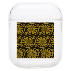 Yellow Floral Pattern Floral Greek Ornaments Soft Tpu Airpods 1/2 Case by nateshop