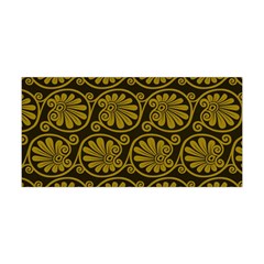 Yellow Floral Pattern Floral Greek Ornaments Yoga Headband by nateshop