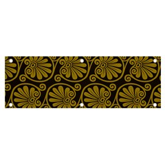 Yellow Floral Pattern Floral Greek Ornaments Banner And Sign 6  X 2  by nateshop