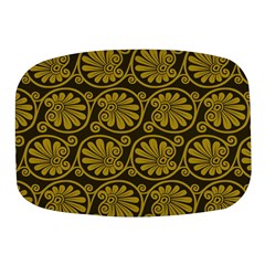 Yellow Floral Pattern Floral Greek Ornaments Mini Square Pill Box by nateshop