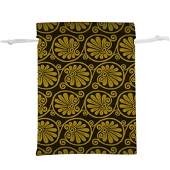 Yellow Floral Pattern Floral Greek Ornaments Lightweight Drawstring Pouch (xl) by nateshop