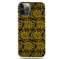 Yellow Floral Pattern Floral Greek Ornaments Iphone 12 Pro Max Tpu Uv Print Case by nateshop