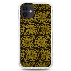 Yellow Floral Pattern Floral Greek Ornaments Iphone 12 Mini Tpu Uv Print Case	 by nateshop