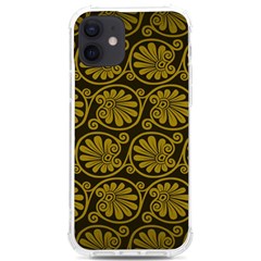 Yellow Floral Pattern Floral Greek Ornaments Iphone 12/12 Pro Tpu Uv Print Case by nateshop