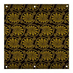 Yellow Floral Pattern Floral Greek Ornaments Banner And Sign 3  X 3  by nateshop