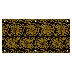 Yellow Floral Pattern Floral Greek Ornaments Banner And Sign 6  X 3  by nateshop