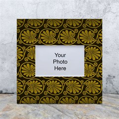 Yellow Floral Pattern Floral Greek Ornaments White Box Photo Frame 4  X 6  by nateshop